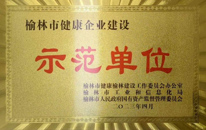 2023年4月j9国际站备用荣获榆林市健全榆林建设工作委员会办公室 榆林市工业和信息化局 “榆林市健全企业建设示范单元”荣誉称号.jpg